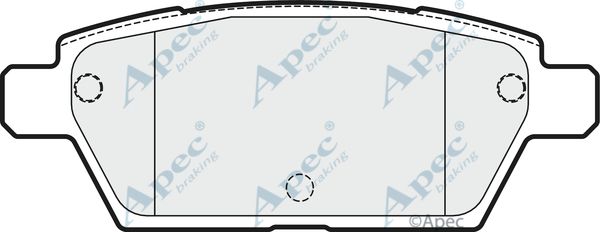 APEC BRAKING Комплект тормозных колодок, дисковый тормоз PAD1802